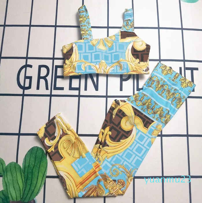 

2023-Women Sexy Swimwear Bathing Suit Diving Clothing Summer Beach Cotton Bikini Set Sleeveless Cotton Yoga Suits Set