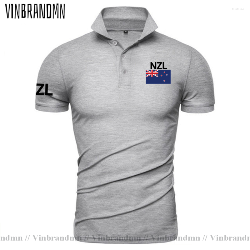 

Men's Polos Zealand Zealander Polo Shirts Men Short Sleeve Fashion Brands Shirt Country Flag Design Cotton Tops Tees Nation Team NZ, Black