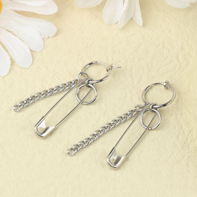 

Dangle Earrings Cool Jewelry Rock Leaves Gothic Hip Hop Long Tassel Ear Bone Clip Safety Drop Earring Pins