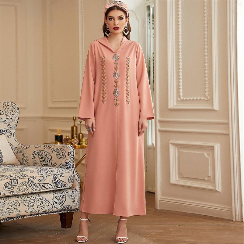 

Ethnic Clothing Dress Women Muslim Hijab Abaya Turkey Islam Kaftan Hooded Long Robe Clothes Caftan Marocain Diamond Party Vestido Longo