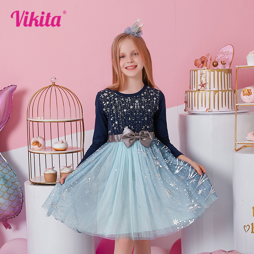 

Girls Dresses VIKITA Christmas Dress for Sequins Princess Kids Lace Mesh Tutu Ball Gown Elegant Vestidos Year Clothes 230217, Relh4887