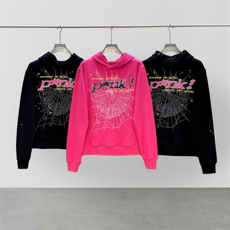 

Men' Hoodies 555555 Hoodie Hip Hop Web Puff Print Unisex Designer Young Loose Casual Sweatshirt Thick Fabric Pullover, Black