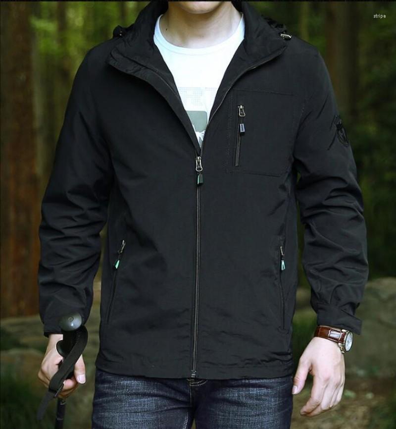 

Men's Jackets Men's Waterproof Military Hooded Jacket Coat Casual Male Clothing 2023 Autumn Men Windbreaker 5XL, Black