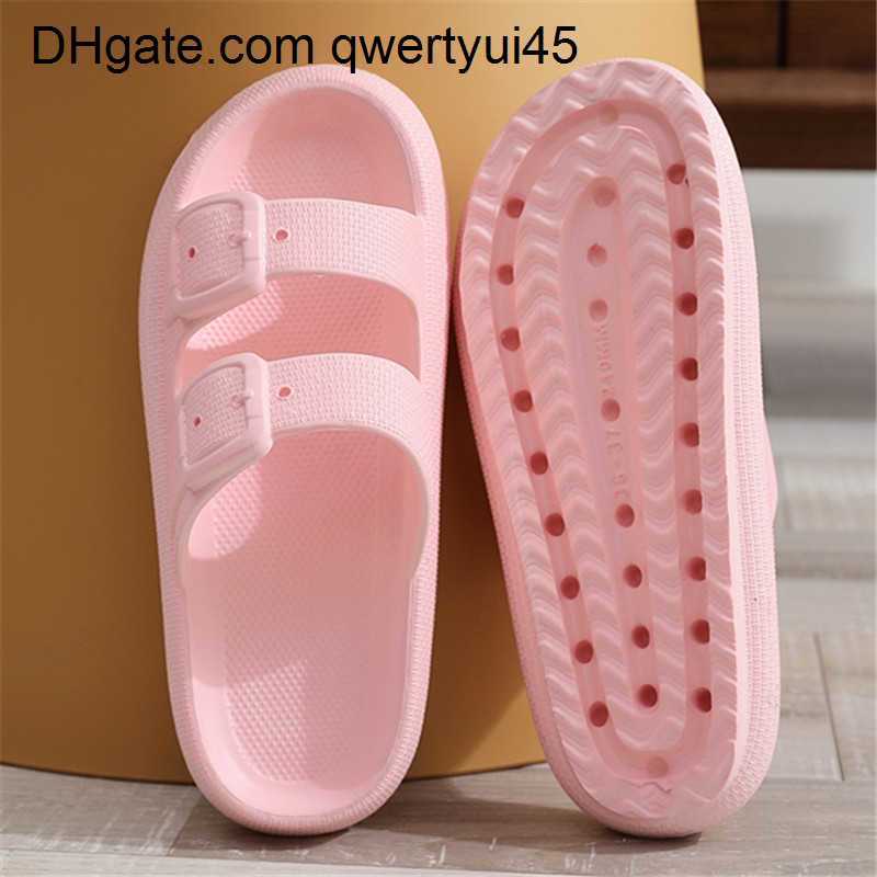 

qwertyui45 Slippers Slippers Rimocy Fashion Summer Slippers Women Indoor EVA Soft Sole Slides Women's Sandals Buckle Platform Flip Flops Shoes Woman 45 021723H, Gray
