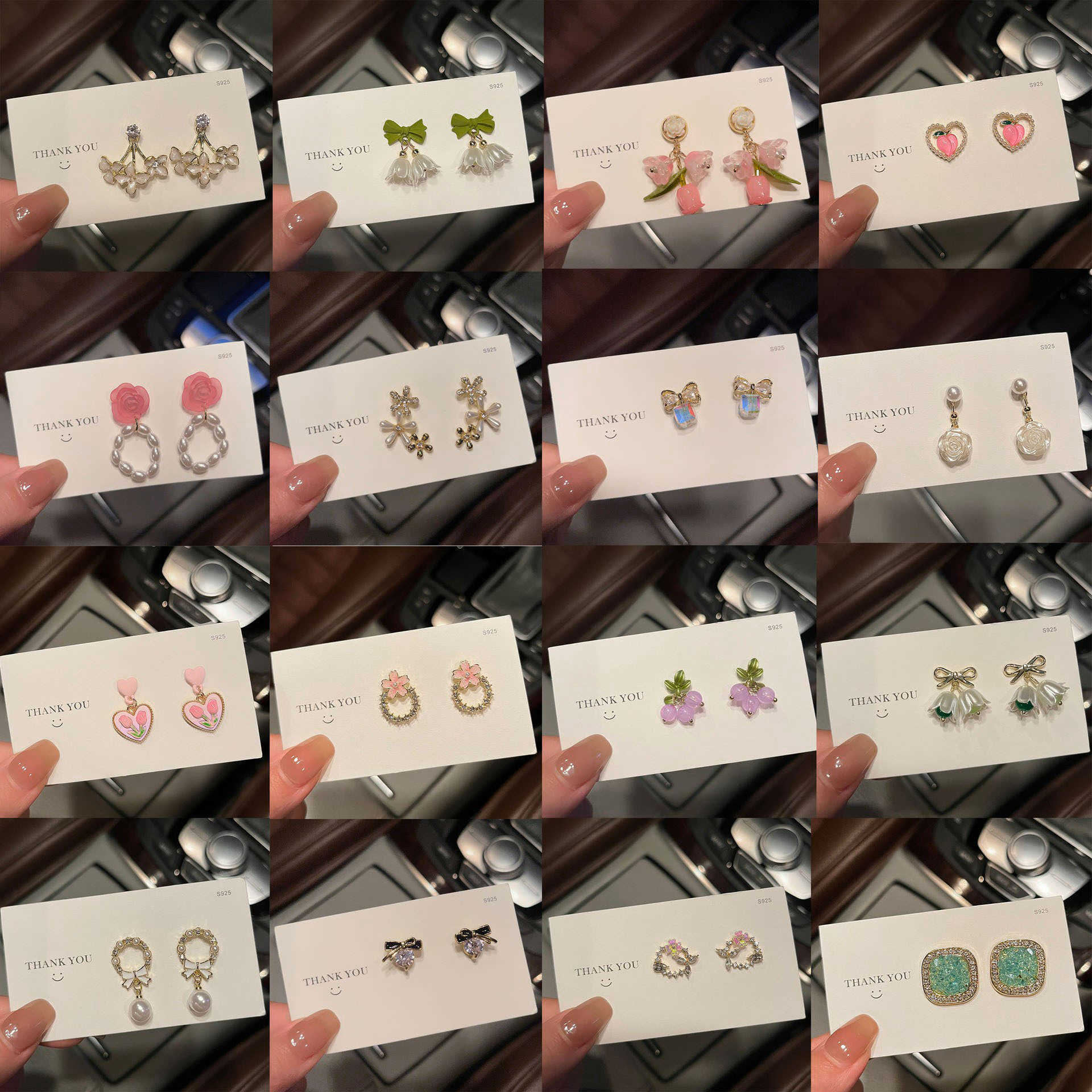 

S925 Silver Needle Sen Series Pearl Flower Earrings Women's Temperament Versatile Premium Sweet