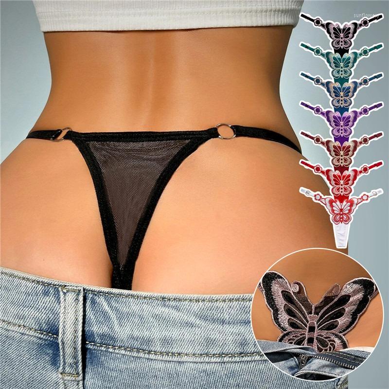 

Women's Panties Women Sexy Underwears Female Transparent Hollow Out Temptation Pearl Massage Open File Thong Thin Perspective Embroider T, Purple3