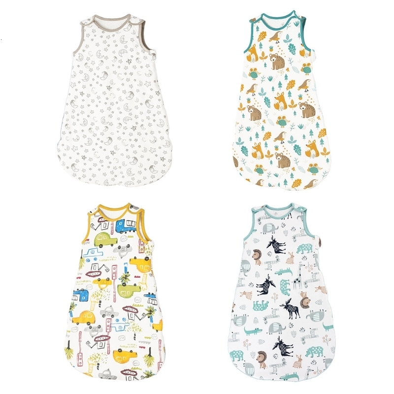 

Sleeping Bags born Zipper Sleepsack Wrap Baby Short Sleeve Cotton Bag Blanket Bedding 230216