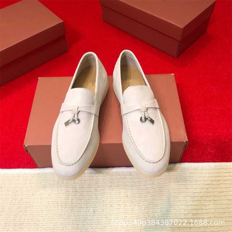 

Italy Designer Shoes Loropiana Only Make Goods to Go Out of Comfort. 23 Years of Spring and Summer Flat Sole Single Shoes Cashmere Small Leather Shoes Lp Lefu, Black