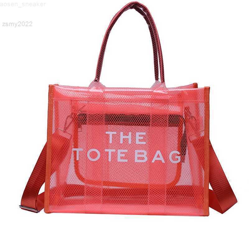

Women Shoulder Bag Crossbody Top-handle Female Handbag Casual High Quality PVC Ladies High-capacity Transparent Tote Bag, Rose red