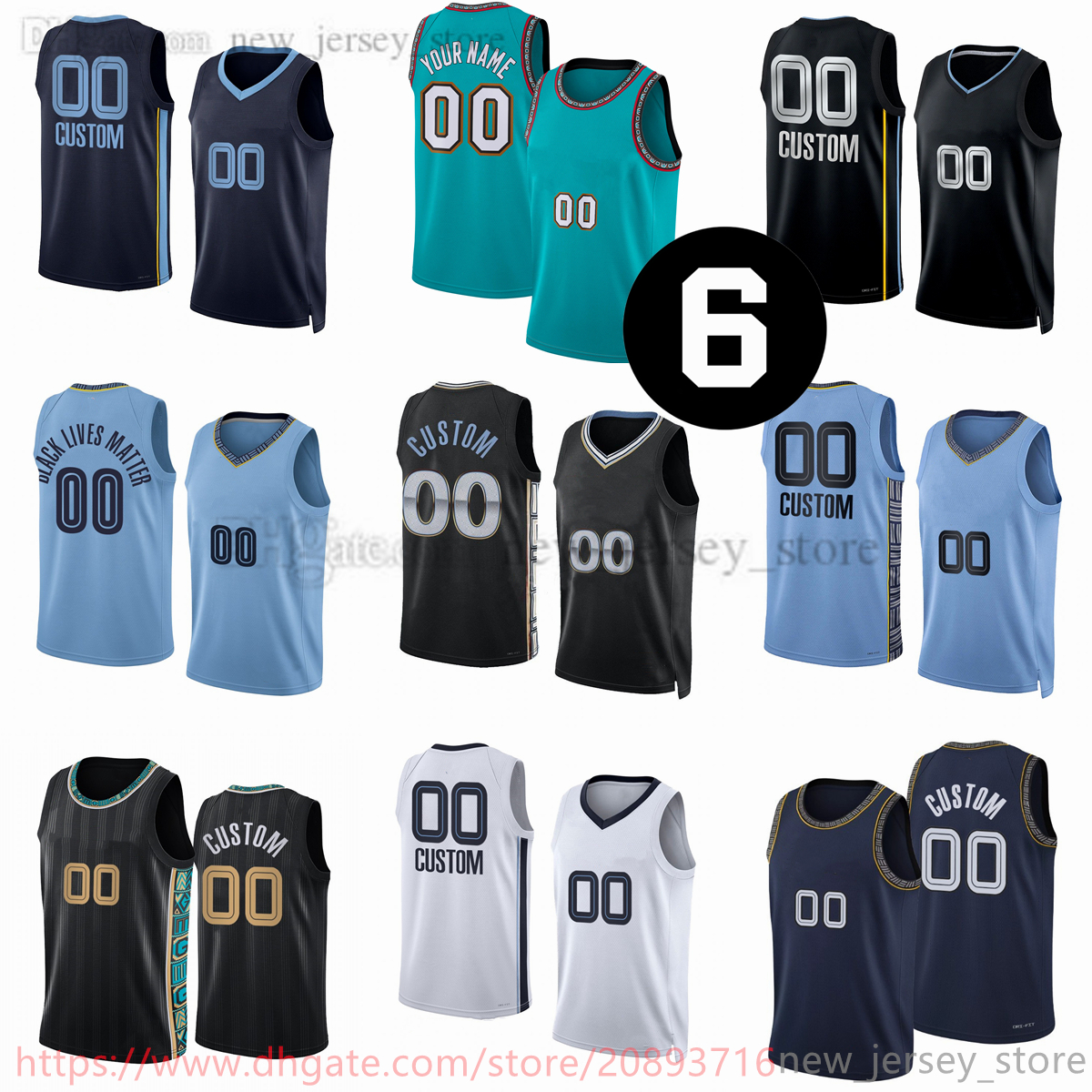 

Custom 2023 New Printed Basketball Jerseys 10 Luke Kennard 46 John Konchar 7 Santi Aldama 24 Dillon Brooks 2 Xavier Tillman 21 Tyus Jones 5 Vince Williams 6 patch, Printed (with team logo)