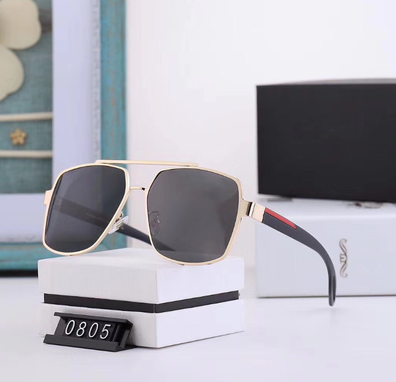 

Fashion Metal Large Frame Glasses Frame Trend Street Snap Sunglasses UV Protection Sunglasses