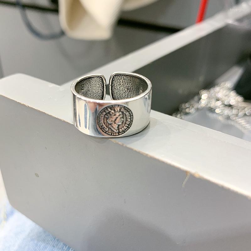 

Wedding Rings Vintage Silver Color Queen For Women Adjustable Antique Statement Anillos