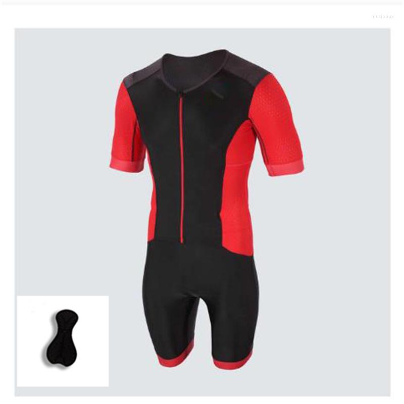

Racing Sets Men's Cycling Jumpsuit Female Summer Autumn Man Outfit Red Blue Clothing With Lycra Elastic Tights MTB