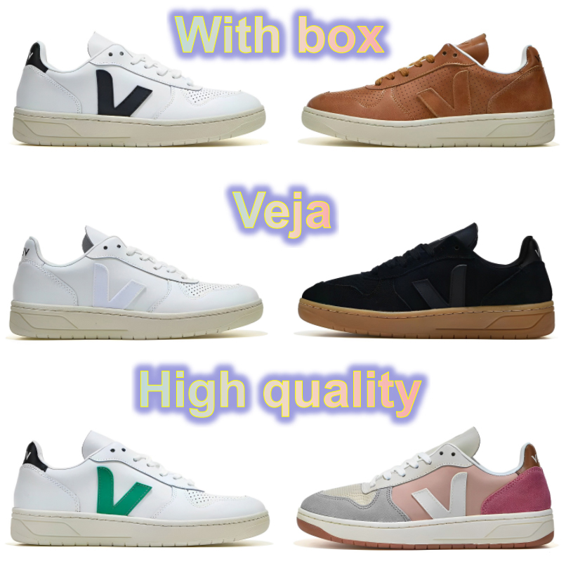 

New Designer Italy Women Veja V-10 Casual Shoes Leather Extra Mens Esplar Calfskin Trainers Fashion White Low-top Chaussures Breathable Sneakers J6h3