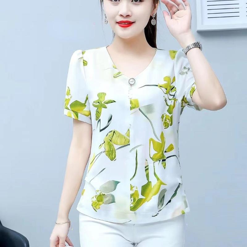 

Women's T Shirts Women Fashion Print Floral Summer T-shirts Short Sleeve Mujer Camisetas Graphic Tshirt Streetwear Top Tees Female Tops V94, Orgeat