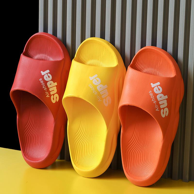 

Slippers Summer Orange/Yellow Couples Wear Outside For Men And Women Home Soft Bottom Bathroom Bath Sandals SlippersSlippers, Red