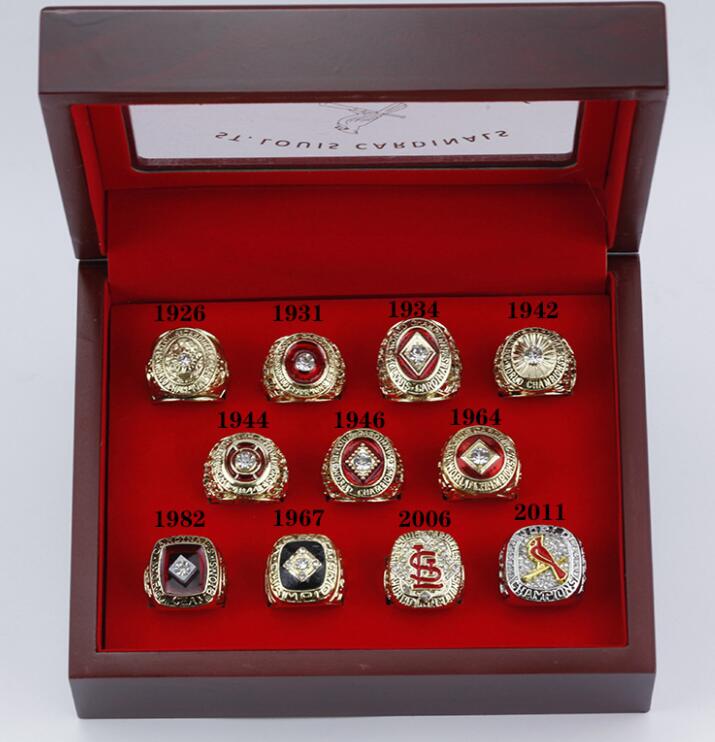 

11pcs SLC Baseball World Series Team Championship Ring Set With Wooden Display Box Souvenir Men Fan Gift Drop Shipping Wholesale 2022 2023
