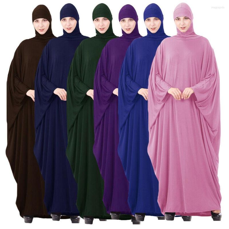 

Ethnic Clothing Ramadan Abaya Muslim Women Khimar Prayer Hijab Dress Islamic Kimono Kaftan Robe Burka Jilbab Arab Dubai Party Gown Jalabiya