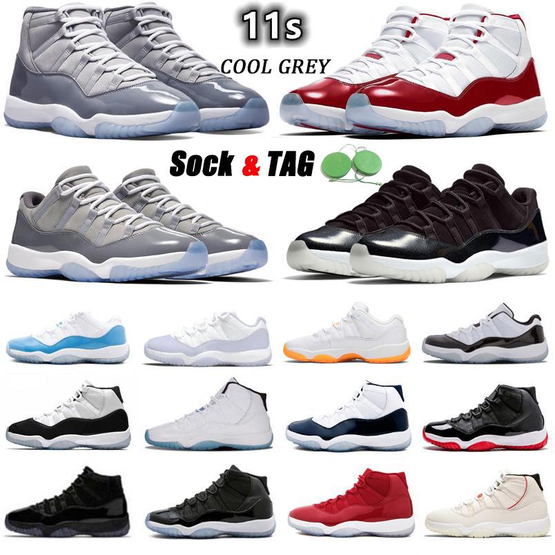 

2023 Bred 11 basketball shoes mens 11s sports sneakers pantone cool grey concord heiress night maroon low legend blue cherry cap and gown 72-10 Gamma Blue with no box, 28