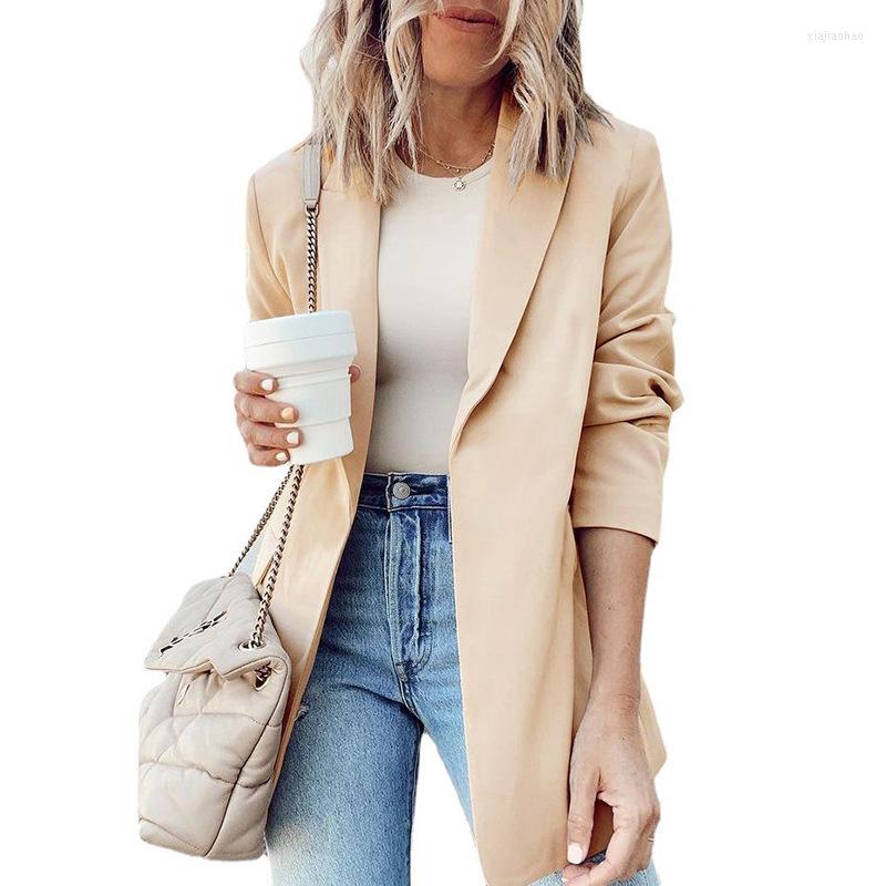 

Women' Suits Blazer Women Autumn And Winter Cardigan Top Lapel Slim Fit Women' Suit, Black