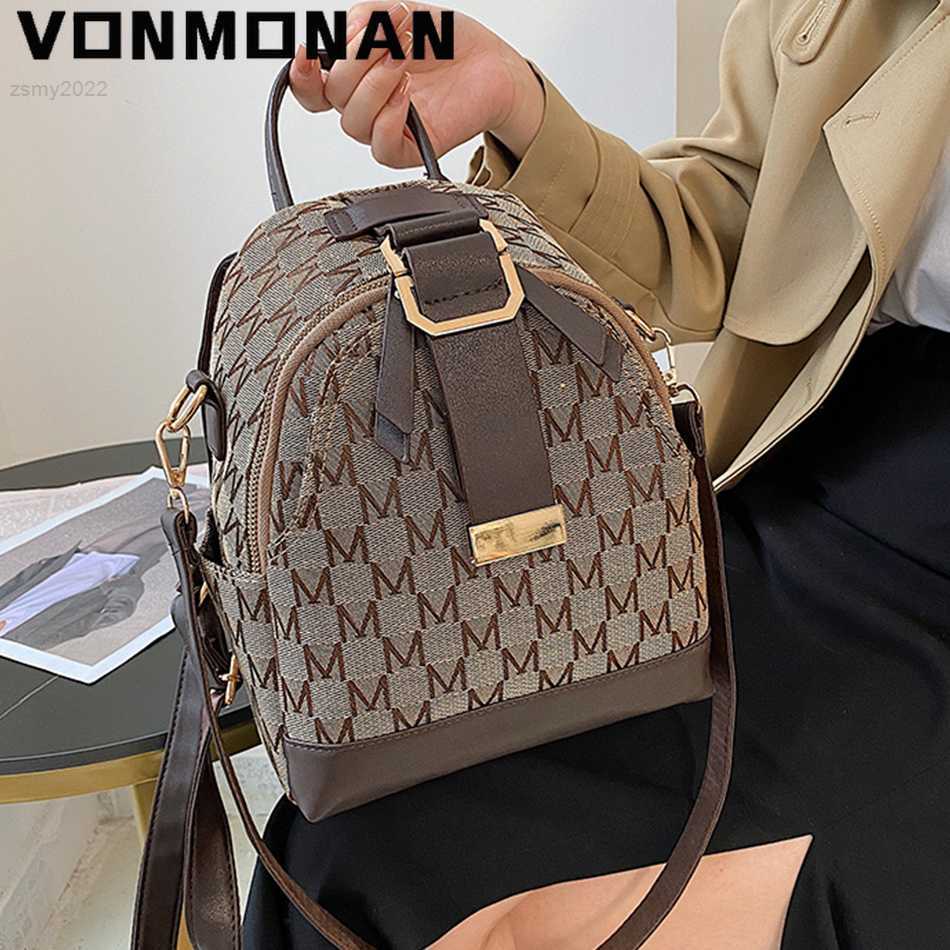 

Backpack Style Classic Knitting Letter Women Small Backpack Designer Luxury School Bag for Teenager Girls PU Leather Rucksack Shoulder Sac New, Coffee