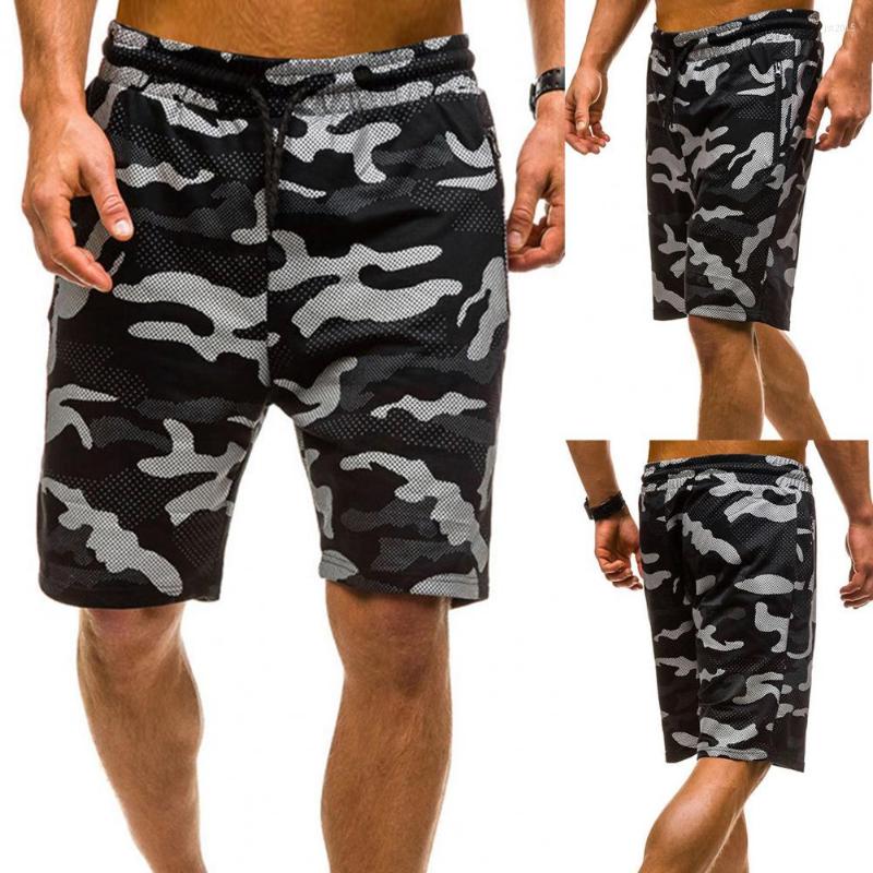 

Men's Shorts Men Trendy Elastic Waist Drawstring Cargo Breathable Zipper Pockets For Training, Black