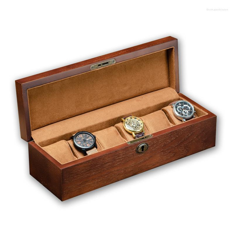 

Watch Boxes Wooden Box Storage Finishing Display High-grade Gift Can Hold 6 Watches