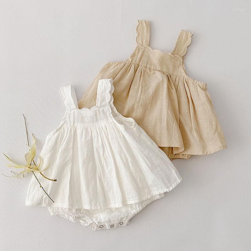 

Girl Dresses Summer Baby Clothes For 0-3Y Cotton Sleeveless Infant Girls Jumpsuit One-piece Born Princess, Picture shown