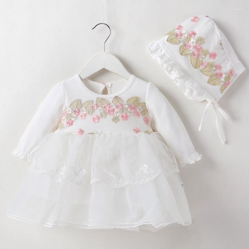 

Girl Dresses Born Baby Dress Clothes Spring Autumn Baptism Christening Infant Lace Embroidery Princess, Pink