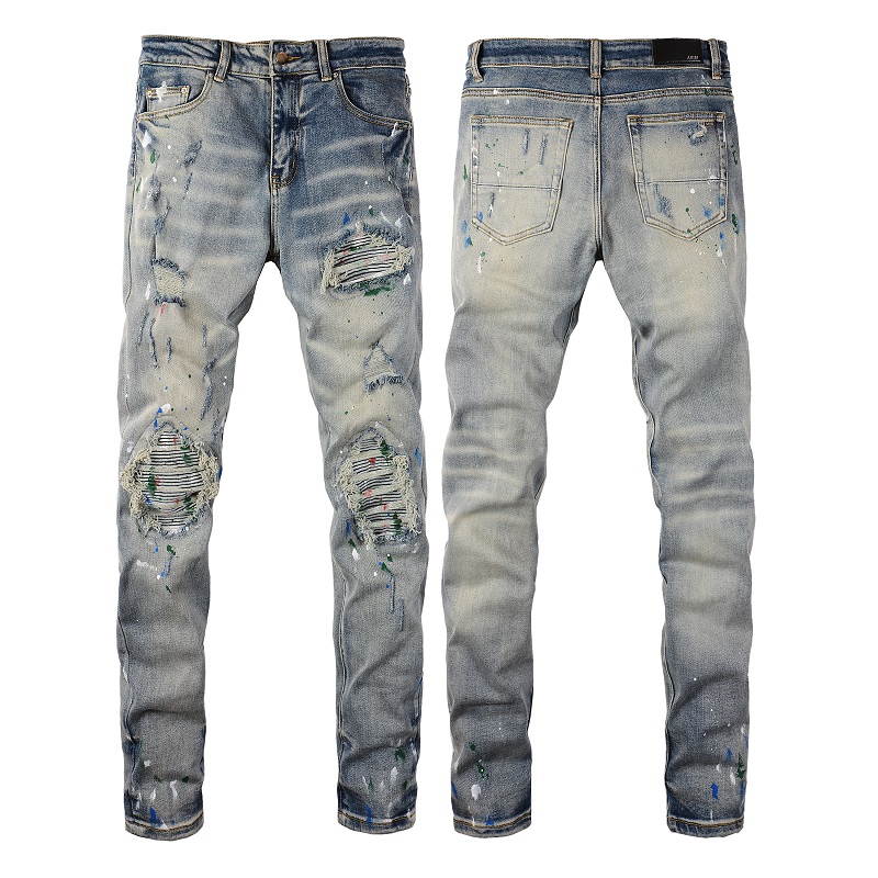 2023 New Arrivals amirs Mens Luxury Designer Denim Jeans Holes Trousers amiri Jean COOLGUY Biker Pants Man Clothing #883