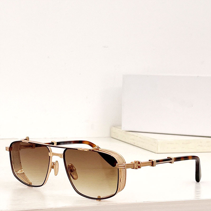 

New style Fashion Designer BPS-142A Pure titanium square silver original men fashion glasses classic exquisite sunglasses oversized sunglasses