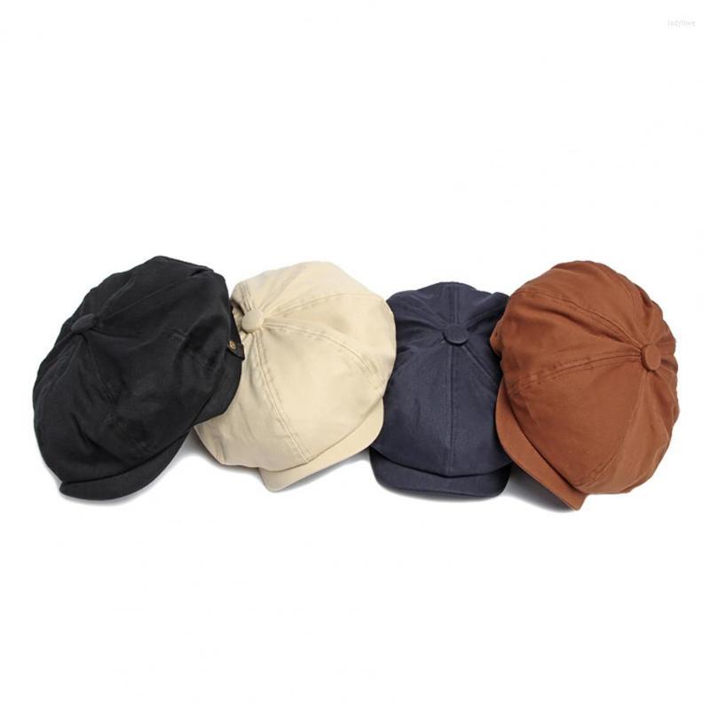 

Berets Men Hat Charming Comfy Painter Winter Male Casual Plain Octagonal Sboy Costume Accessories, Black