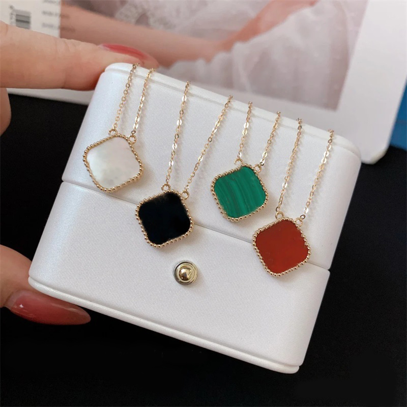 

Necklaces designer jewelry man chains for men hiphop colorful timeless elegance four leaf clover dainty silver vintage necklace for teen girls mens necklaces F23