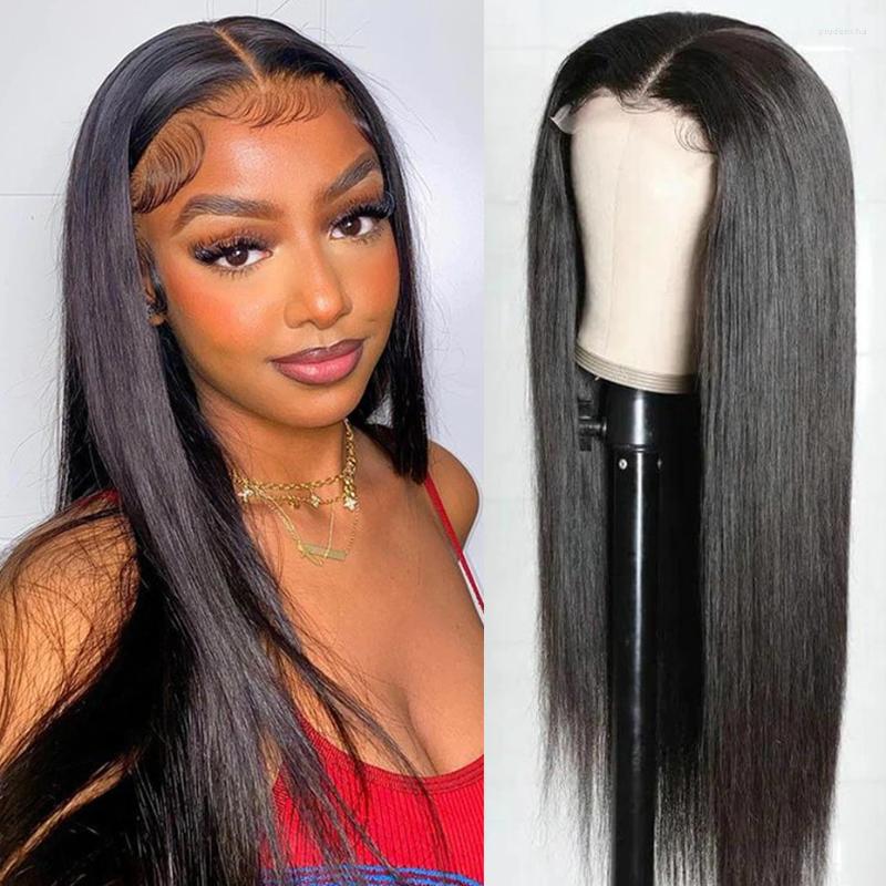 

13x6 13x4 HD Transparent Lace Front Human Hair Wigs Pre Plucked Bone Straight Remy Frontal For Women On Sale, Picture shown