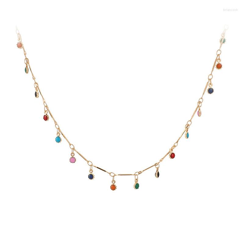 

Pendant Necklaces Geometric Round Necklace For Women Fashion Chains Vintage Minimalism Jewellery Choker Friend Gift