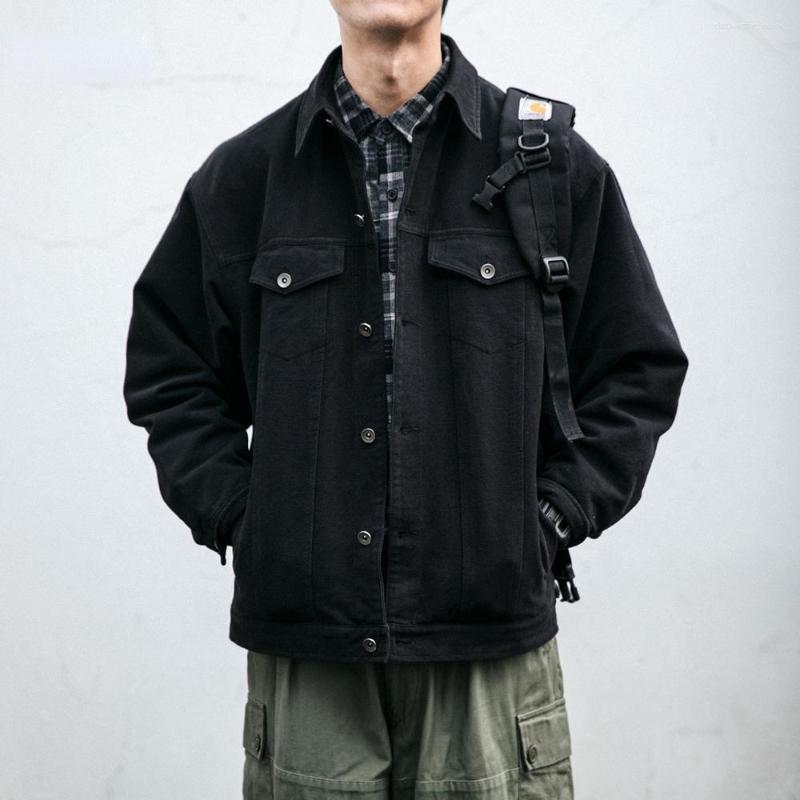 

Men's Jackets Streetwear Black Jacket Harajuku Retro Casual Loose Coat Men Clothing 2023 Spring Autumn Fashion Male