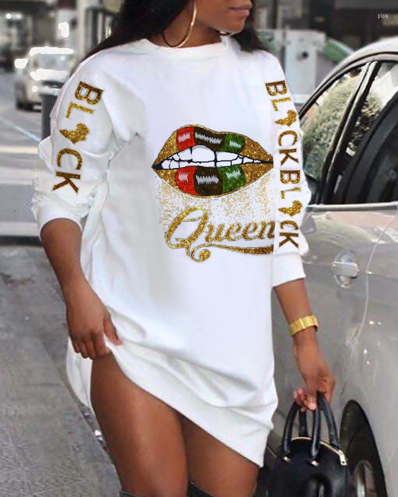 

Casual Dresses Spring Autumn Women Oversize Mini Dress 2023 Femme Poker Letter Print Long Sleeve Clothing O-Neck Hoodie, Beige