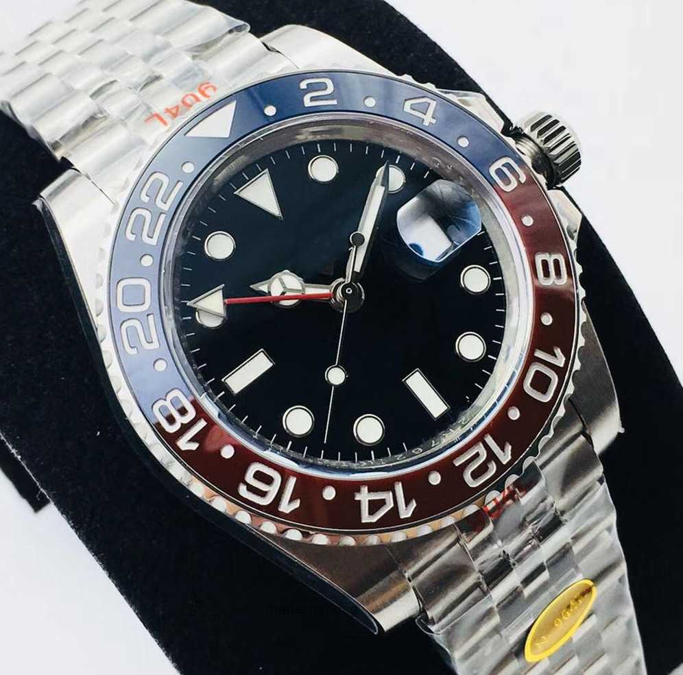 

High Quality Fashion Iced Out WatchesMens Wrist Luxury Round Cut Lab Gr 2I71, Pepsi oyster blue dial