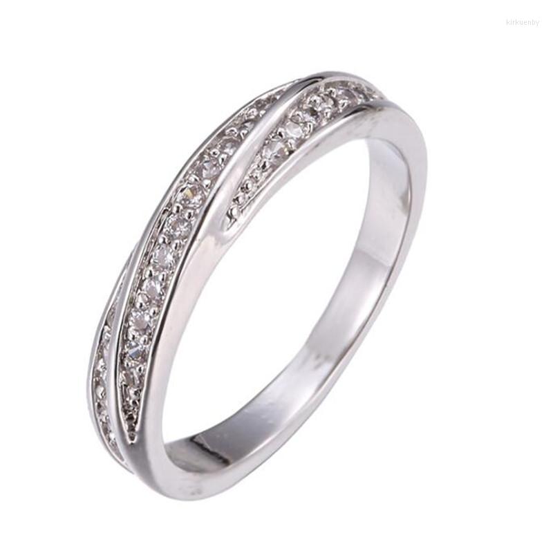 

Wedding Rings Simple Design Geometric Silver Color Women's Ring Band Promise Engagement Female Index Finger Jewelry Accessories