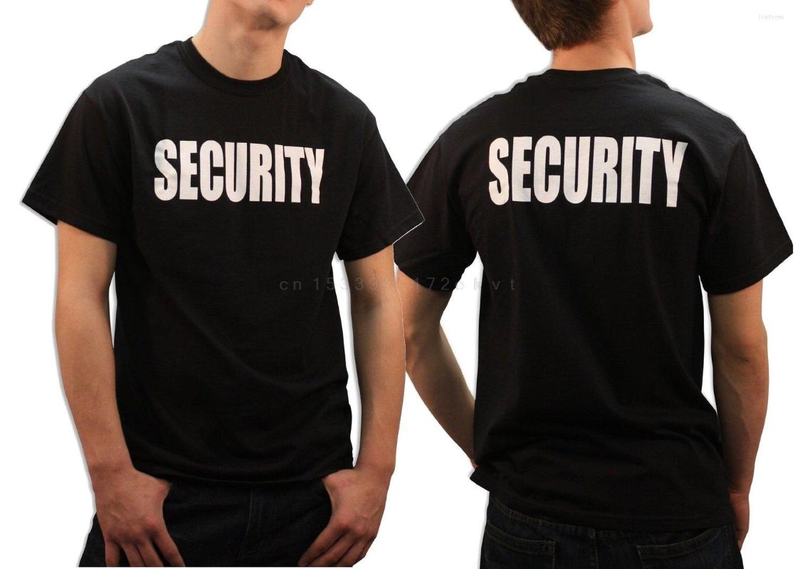 

Men's T Shirts Fashion SECURITY Print Ben T-shirt Cool Streetwear Hipster Short Sleeve O-neck Tops Tee Brand Clothing, Black