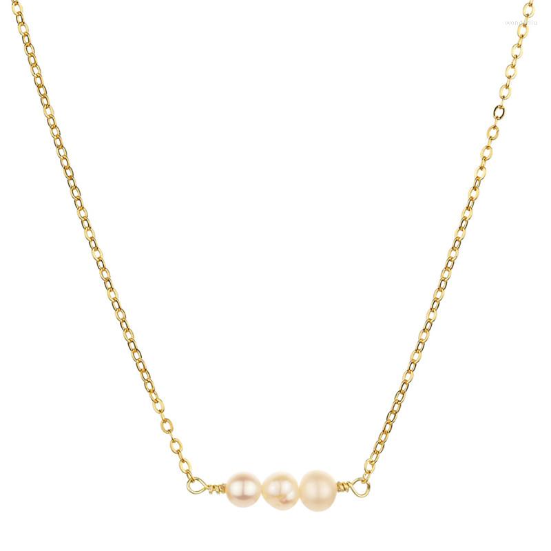 

Chains Cross Border Necklace Simple Natural Freshwater Pearl Baroque Women's Foreign Trade Jewelry Can Be Wholesale