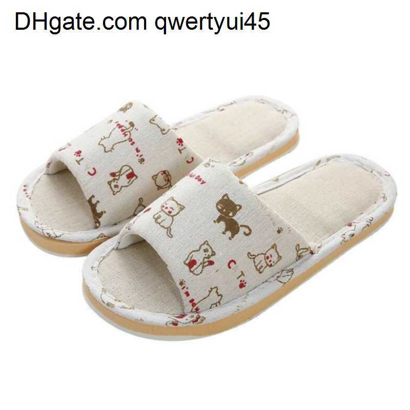 

qwertyui45 Women Home Slippers Indoor Floor Soft Couple Linen Slipper Spring Autumn Lightweight Unisex Bedroom Shoes Ladies Flax Flip Flops 021723H, Sailboat