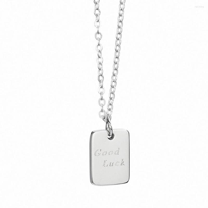

Pendant Necklaces Fashion Good Luck Tag Delicate Necklace Women Ladies Jewelry Gift For Him