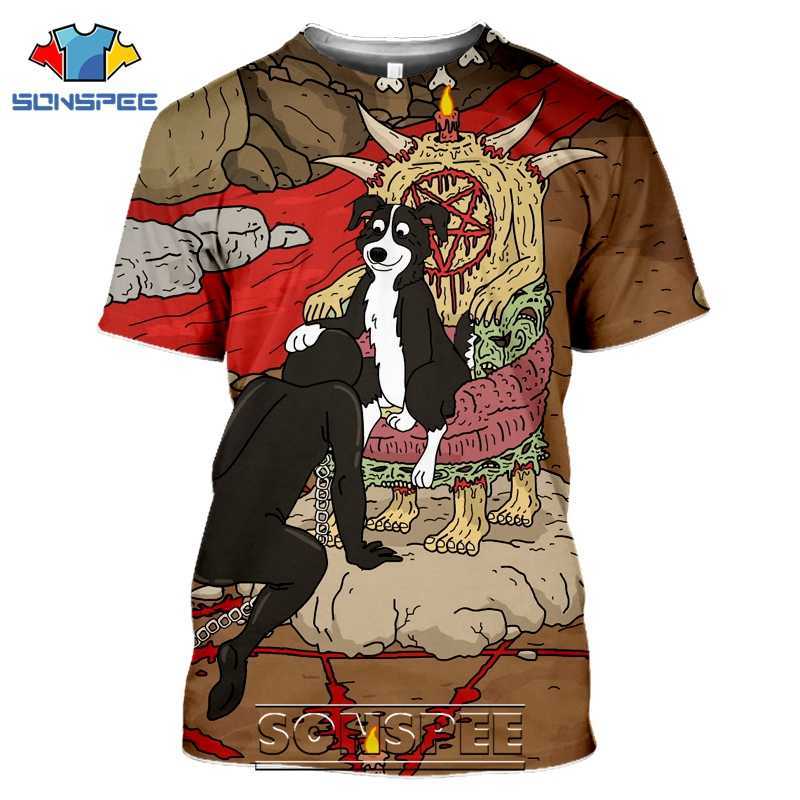 

Men's T-Shirts SONSPEE 3D Print Mr Pickles T-shirts Men Women Casual Harajuku Short Sleeve Streetwear Hip Hop Anime Satan Evil Tees Tops Shirt L230217