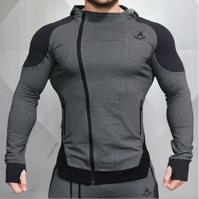 

Men' Hoodies Long Sleeve Hoodie Sweatshirt Gym Fitness Training Slim Zip Sports M-BE-17