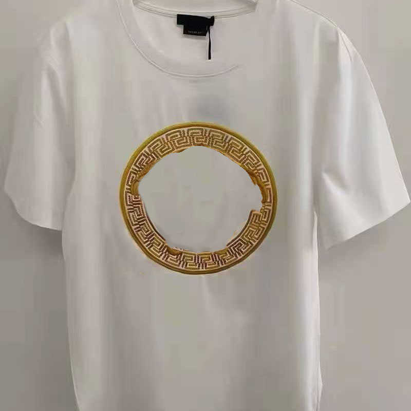 

23ss New Women' Embroidery T-shirt Short sleeve Brand Short sleeve shirt Temperament Spring and autumn T-shirt top, White