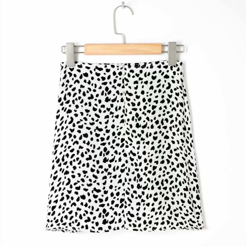 

Skirts Leopard Package Hip Dress Ladies Trending Fashion Side Open Skirt Casual High Waist Short Dresses, Picture color