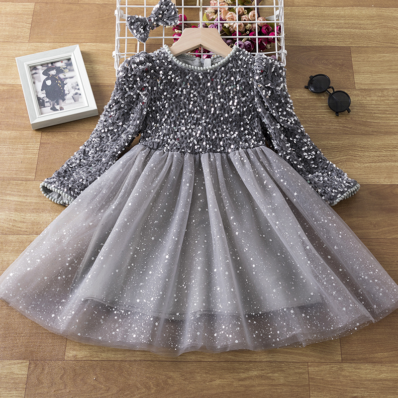 

Girls Dresses Spring Sequins Kids Clothes Elegant Formal Ball Gown For Child Party Prom Tulle Tutu Princess 38Y 230217, Dress 10