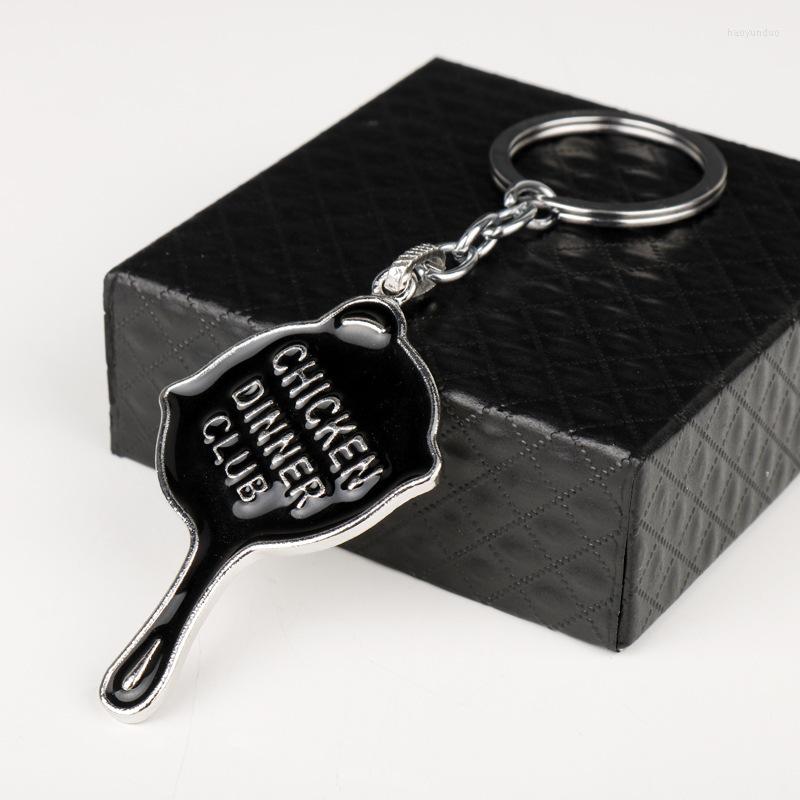 

Keychains PUBG Game Saucepan Keychain Trend Bag Pendant Accessories Keyring Playerunknowns Battlegrounds Prop Jewelry Gift