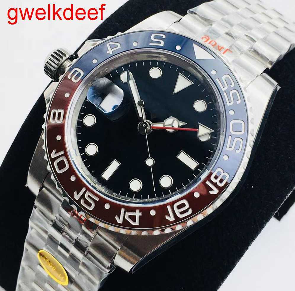 

Wristwatches Luxury Custom Bling Iced Out Watches White Gold Plated Moiss anite Diamond Watchess 5A high quality replication Mechanical GL1Q, Pepsi oyster blue dial